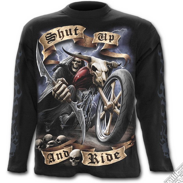 Shut Up And Ride - Longsleeve T-shirt Black (tg. M) gioco di Spiral Direct