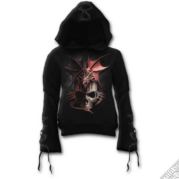 Serpent Infection - Black Ribbon Gothic Hoody Black (tg. M) gioco di Spiral Direct
