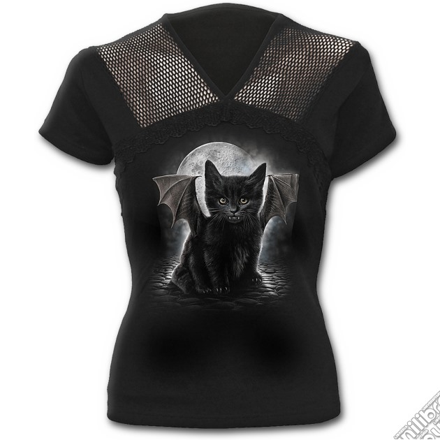 Bat Cat - V Neck Mesh Top Black (tg. L) gioco di Spiral Direct