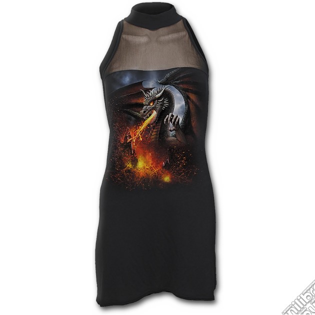Dragon Lava - Halterneck Fine Mesh Dress Black (tg. Xxl) gioco di Spiral Direct
