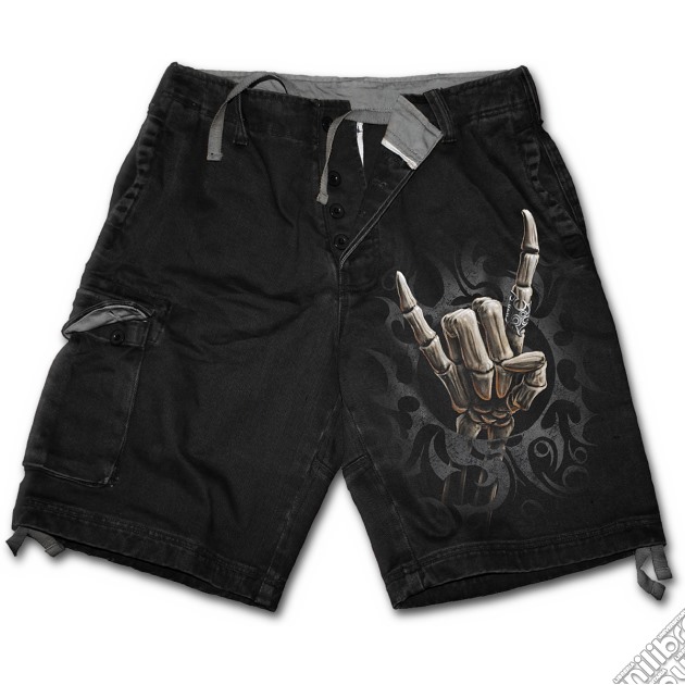 Rock Salute - Vintage Cargo Shorts Black (tg. Xl) gioco di Spiral Direct