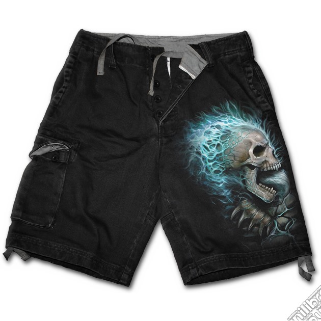 Flaming Spine - Vintage Cargo Shorts Black (tg. M) gioco di Spiral Direct