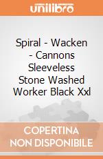 Spiral - Wacken - Cannons Sleeveless Stone Washed Worker Black Xxl gioco di Spiral