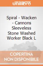 Spiral - Wacken - Cannons Sleeveless Stone Washed Worker Black L gioco di Spiral