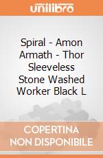 Spiral - Amon Armath - Thor Sleeveless Stone Washed Worker Black L gioco di Spiral