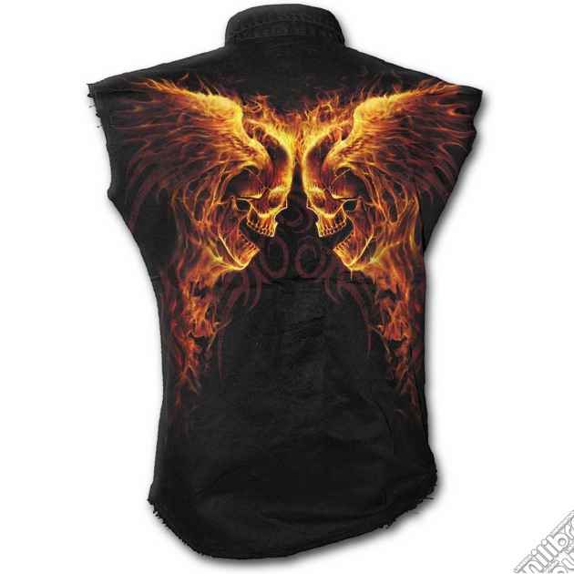 Burn In Hell - Sleeveless Stone Washed Worker Black (tg. Xxl) gioco di Spiral Direct
