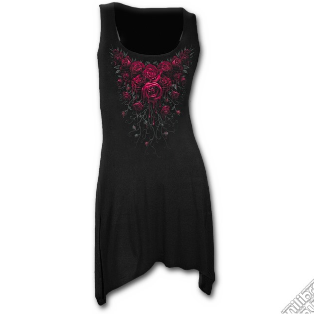 Blood Rose - Goth Bottom Camisole Dress Black (tg. Xxl) gioco di Spiral Direct
