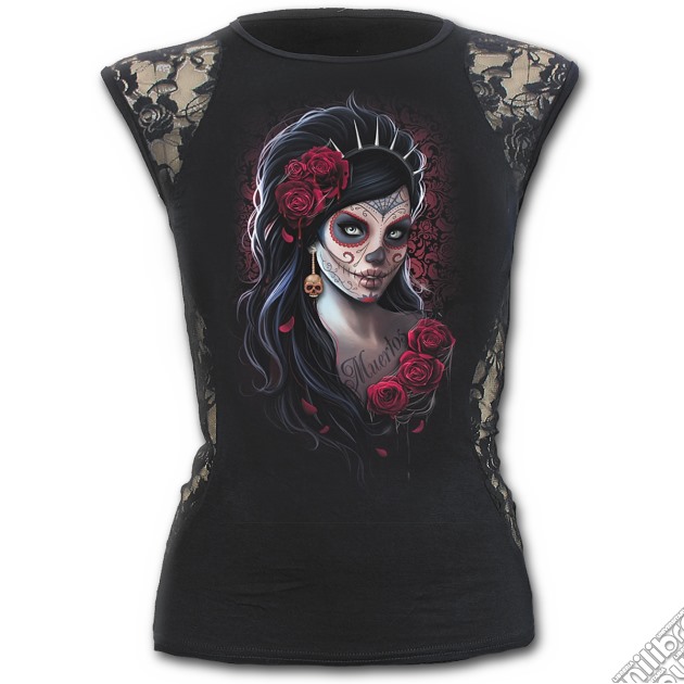 Day Of The Dead - Lace Side Top Black (tg. Xl) gioco di Spiral Direct