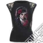 Day Of The Dead - Lace Side Top Black (tg. Xl)