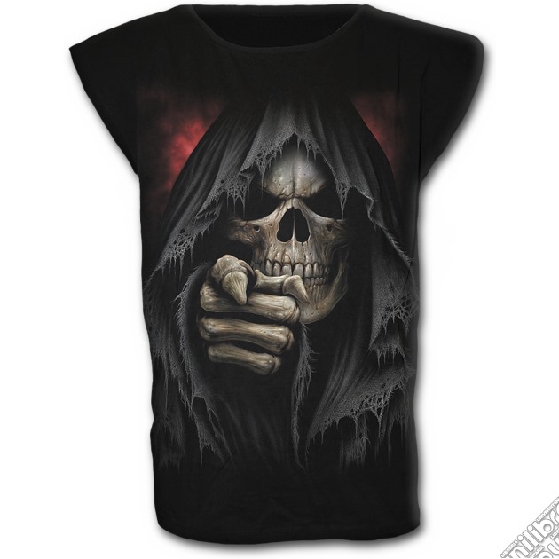 Finger Of Death - Fine Combed Baggy Sleeveless T-shirt Black (tg. Xxl) gioco di Spiral Direct