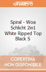 Spiral - Woa Schlicht 2in1 White Ripped Top Black S gioco di Spiral
