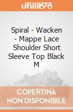 Spiral - Wacken - Mappe Lace Shoulder Short Sleeve Top Black M gioco di Spiral