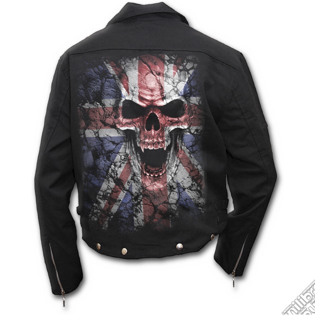 Union Wrath - Lined Biker Jacket Black (tg. Xxl) gioco di Spiral Direct