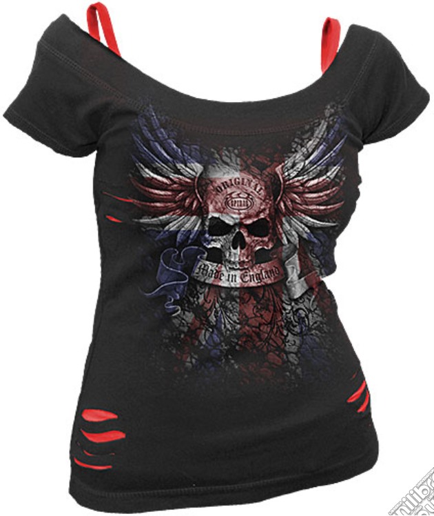 Union Crest - 2in1 Red Ripped Top Black (tg. M) gioco di Spiral Direct