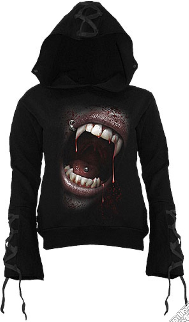 Goth Fangs - Black Ribbon Gothic Hoody Black (tg. L) gioco di Spiral Direct