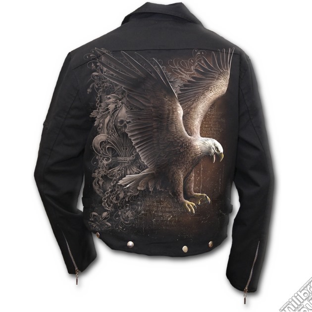 Wings Of Freedom - Lined Biker Jacket Black (tg. L) gioco di Spiral Direct