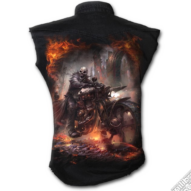 Steam Punk Rider - Sleeveless Stone Washed Worker Black (tg. M) gioco di Spiral Direct