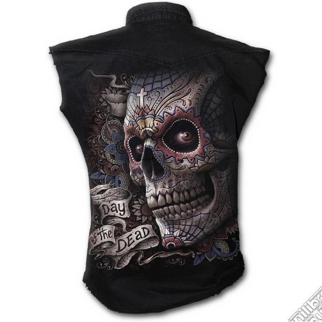 El Muerto - Sleeveless Stone Washed Worker Black (tg. Xl) gioco di Spiral Direct