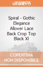 Spiral - Gothic Elegance Allover Lace Back Crop Top Black Xl gioco di Spiral