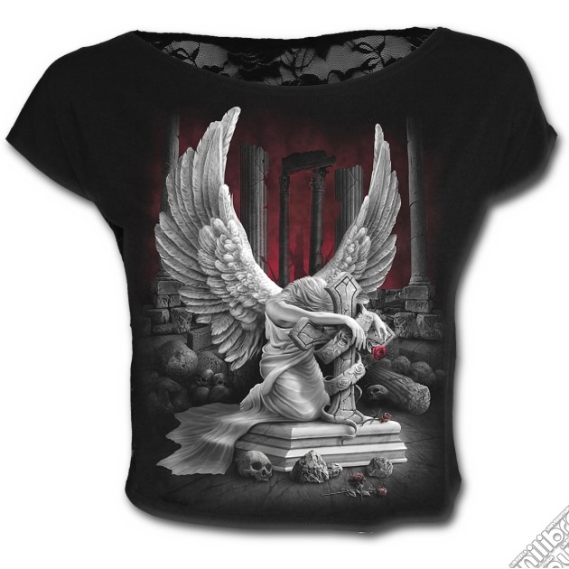 Tears Of An Angel Tomb - Lace Back Crop Top Black (tg. Xxl) gioco di Spiral Direct