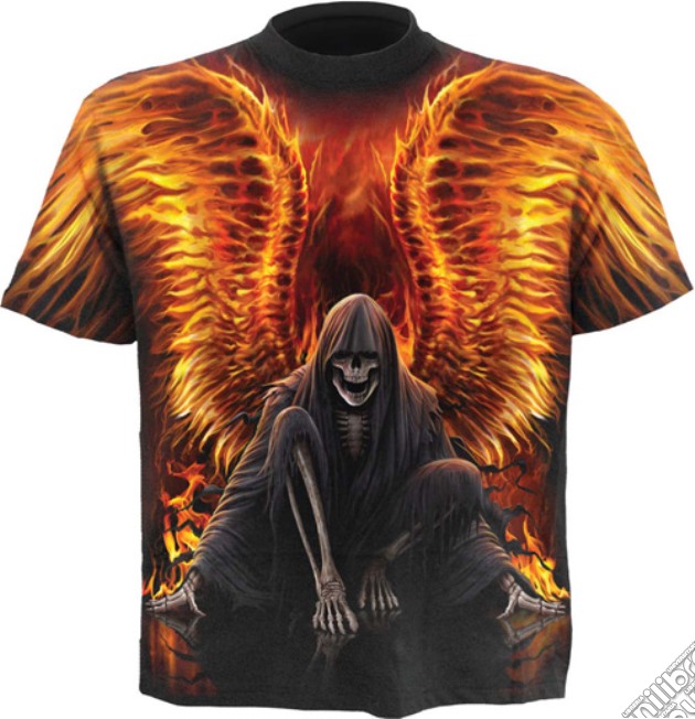 Flaming Death - Allover T-shirt Black (tg. Xxl) gioco di Spiral Direct