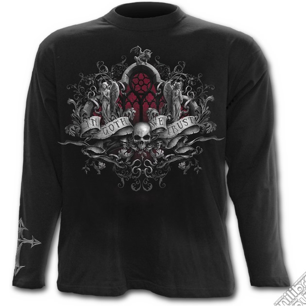 In Goth We Trust - Longsleeve T-shirt Black (tg. L) gioco di Spiral Direct