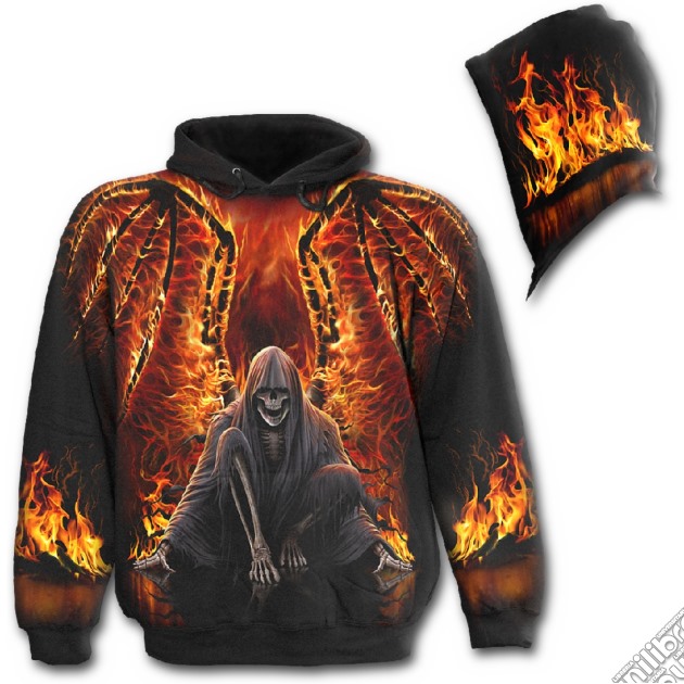 Flaming Death - Allover Hoody Black (tg. Xl) gioco di Spiral Direct