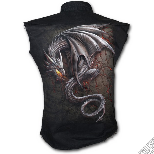 Obsidian - Sleeveless Stone Washed Worker Black (tg. M) gioco di Spiral Direct