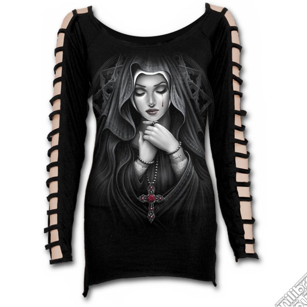 Virgin Angel - Falling Strap Sleeve Top Black (tg. M) gioco di Spiral Direct