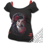 Day Of The Dead - 2In1 Red Ripped Top Black (Donna Tg. S) giochi