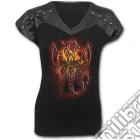 Tribal Fury - Leather Look Studed Top Black (tg. M) giochi