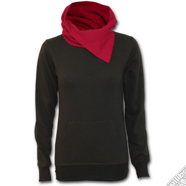 Urban Fashion - Shawl Neck Red Hood Kangaroo Top Black (tg. L) gioco di Spiral Direct