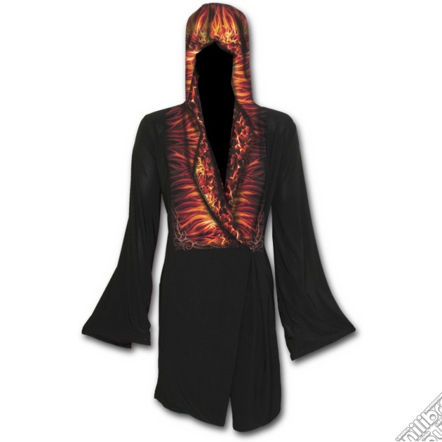 Furnace Flames - Gothic Hooded Robe Wrap Black (tg. L) gioco di Spiral Direct