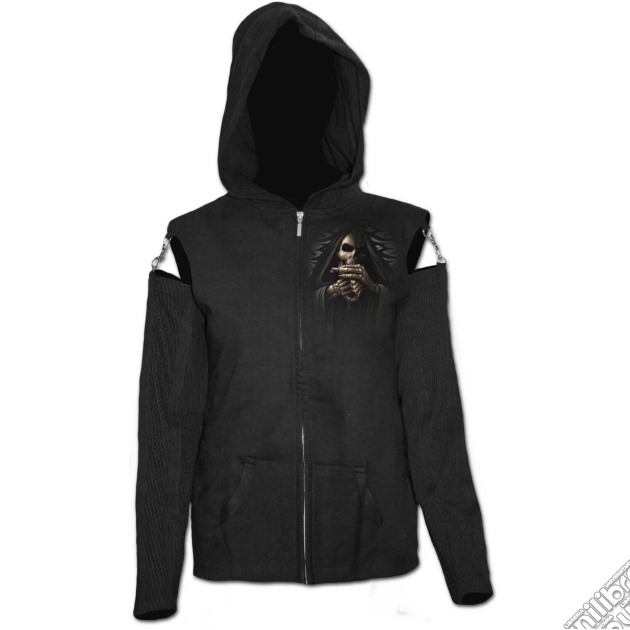 Bone Finger - Mesh Sleeve Full Zip Hoody Black (tg. Xl) gioco di Spiral Direct