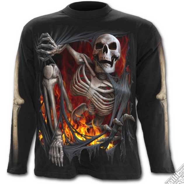 Death Re-ripped - Longsleeve T-shirt Black (tg. Xxl) gioco di Spiral Direct