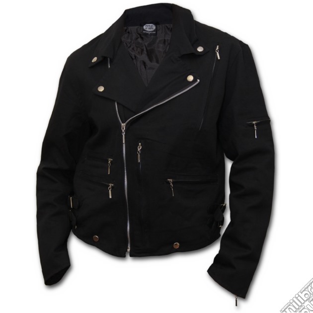 Death Re-ripped - Lined Biker Jacket Black (tg. Xxl) gioco di Spiral Direct