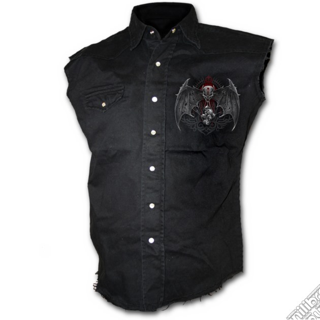 Demon Tribe - Sleeveless Stone Washed Worker Black (tg. L) gioco di Spiral Direct