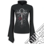 Vampire's Kiss - High Neck Goth Top Black (tg. L)