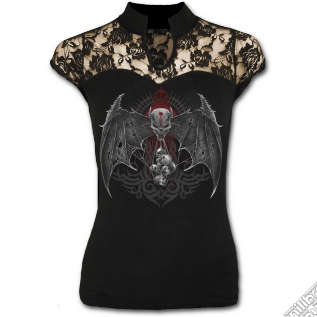 Demon Tribe - Lace High Neck Corset Black (tg. S) gioco di Spiral Direct