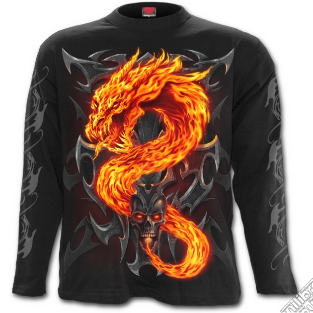 Fire Dragon - Longsleeve T-shirt Black (tg. L) gioco di Spiral Direct