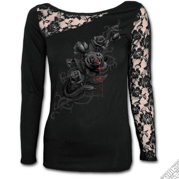 Spiral: Fatal Attraction - Lace One Shoulder Top Black (Top Donna Tg. 2XL) gioco di Spiral Direct