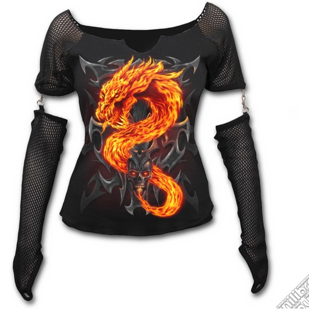 Fire Dragon - Mesh Glove Long Sleeve Top (tg. Xl) gioco di Spiral Direct
