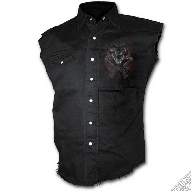 Street Reaper - Sleeveless Stone Washed Worker Black (tg. L) gioco di Spiral Direct