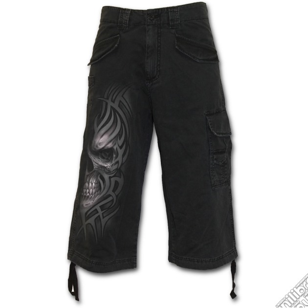 Death Rage Vintage Cargo Shorts 3/4 Long Black S gioco di Spiral