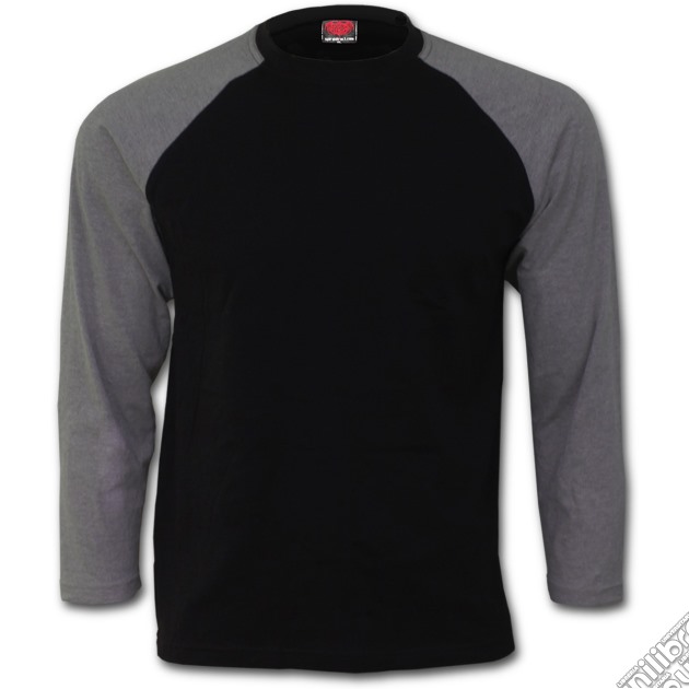 Urban Fashion Raglan Contrast Longsleeve Charcoal Black S gioco di Spiral