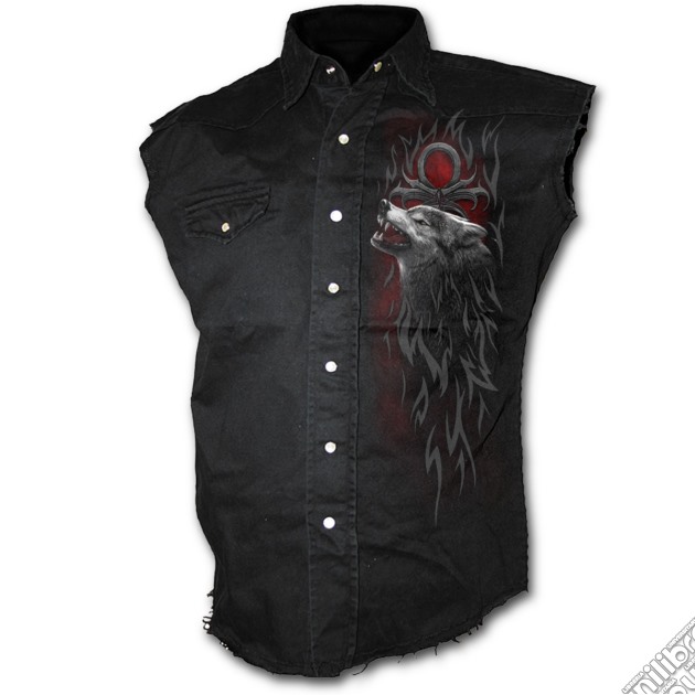 Legend Of The Wolves Sleeveless Stone Washed Worker Black L gioco di Spiral