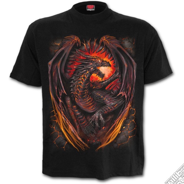 Dragon Furnace T-shirt Black Plus Size 3xl gioco di Spiral