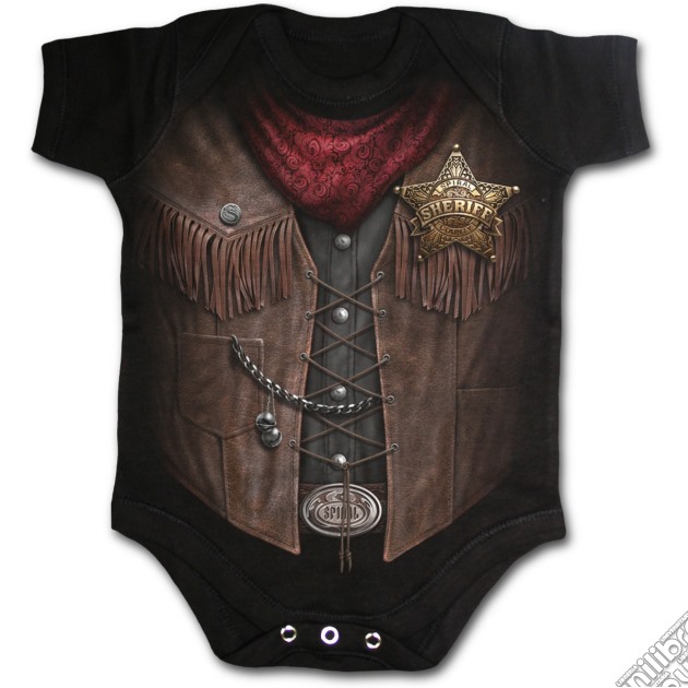 Baby Sheriff Baby Sleepsuit Black Xs gioco di Spiral