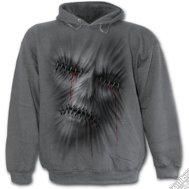 Stitched Up Hoody Charcoal L gioco di Spiral