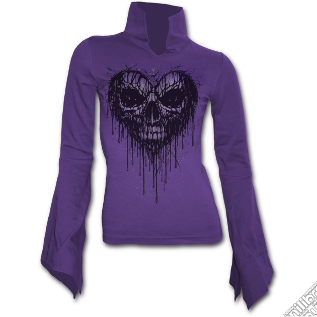 Dripping Heart High Neck Goth Top Purple Xl gioco di Spiral